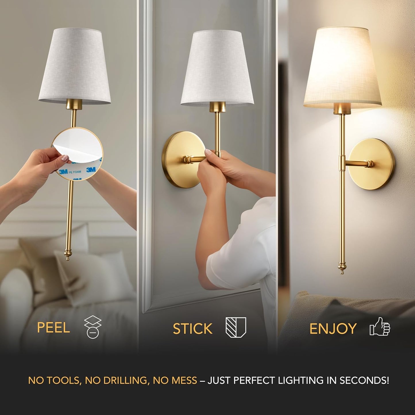 Elegant Wireless Wall Sconce Set™