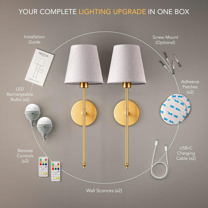 Elegant Wireless Wall Sconce Set™